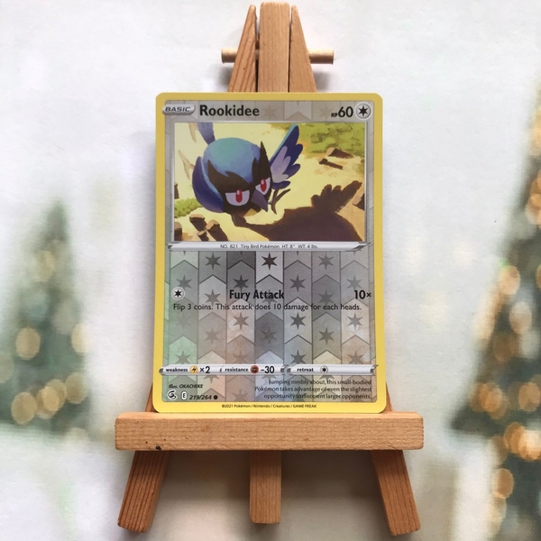 Thẻ hình Pokemon Rookidee 219/264 - Lá bài lẻ Fusion Strike Common Reverse Holo tiếng Anh chính hãng