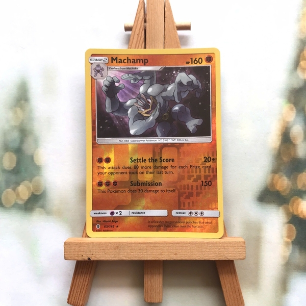 Thẻ hình Pokemon Machamp 65/145 - Lá bài lẻ Guardians Rising Common Reverse Holo tiếng Anh chính hãng ảnh 2