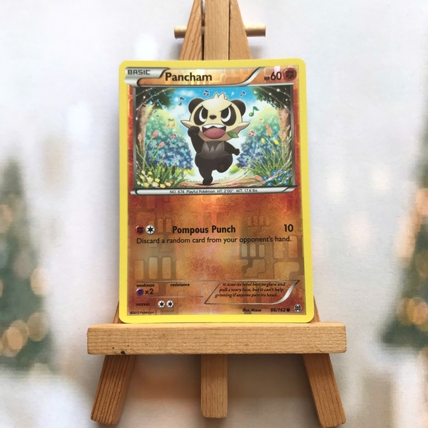 Thẻ hình Pokemon Pancham 86/162 - Lá bài lẻ XY: Breakthrough Common Reverse Holo tiếng Anh chính hãng