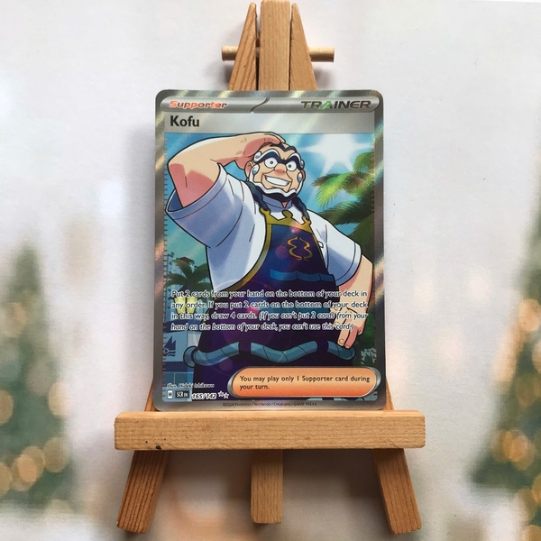Thẻ hình Pokemon Kofu 165/142 - Lá bài lẻ Stellar Crown Full Art Secret Rare tiếng Anh chính hãng