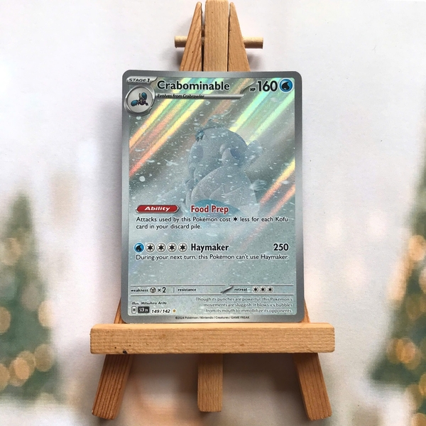 Thẻ hình Pokemon Crabominable 149/142 - Lá bài lẻ Stellar Crown Illustration Rare tiếng Anh chính hãng ảnh 2