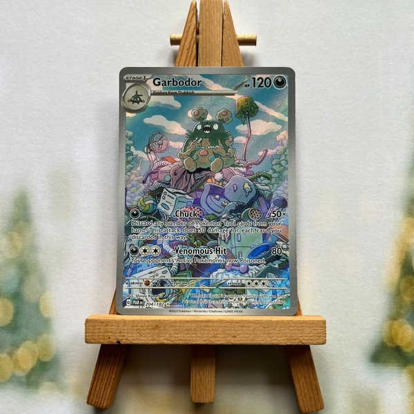 Thẻ hình Pokemon Garbodor 204/182 - Lá bài lẻ Paradox Rift Illustration Rare tiếng Anh chính hãng