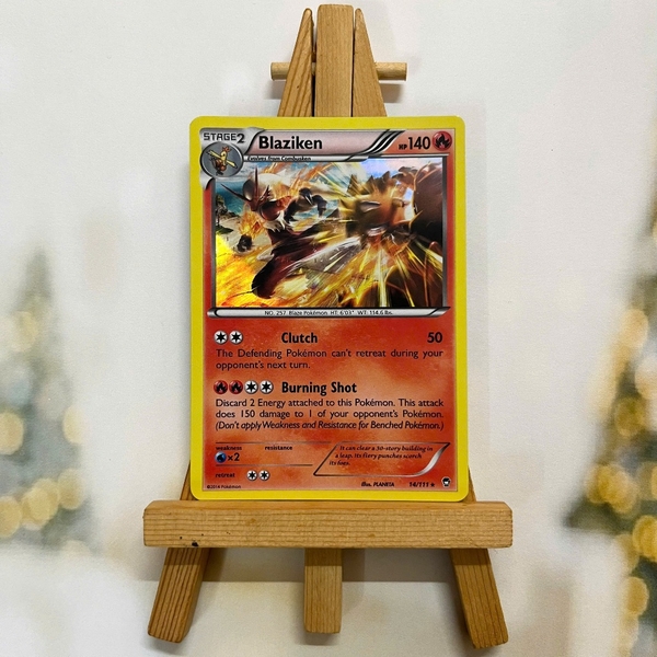 Thẻ hình Pokemon Blaziken 14/111 - Lá bài lẻ XY: Furious Fists Holo Rare tiếng Anh chính hãng