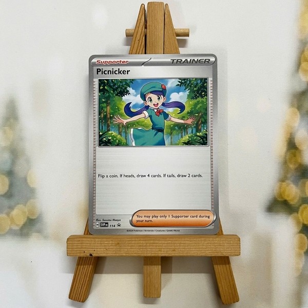 Thẻ hình Pokemon Picnicker SVP114 - Lá bài lẻ Scarlet & Violet Promo tiếng Anh chính hãng ảnh 2
