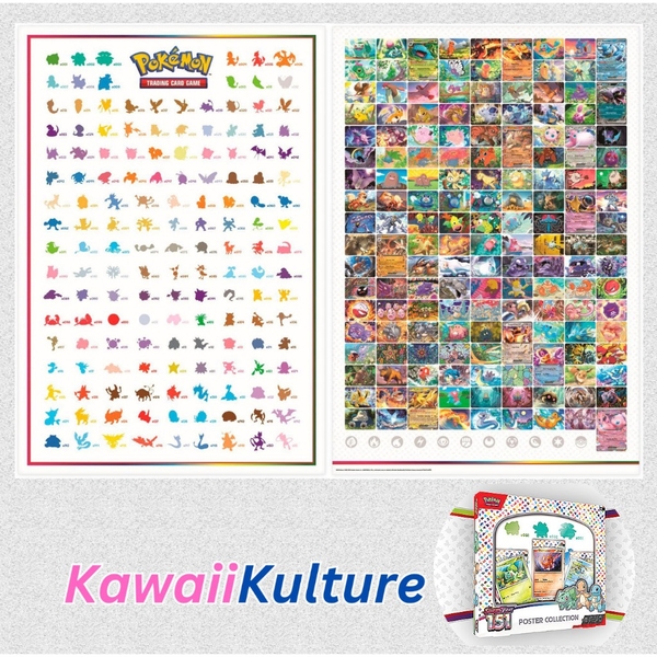 Tranh hình sưu tầm chủ đề Pokemon 151 - Scarlet & Violet Poster Collection chính hãng