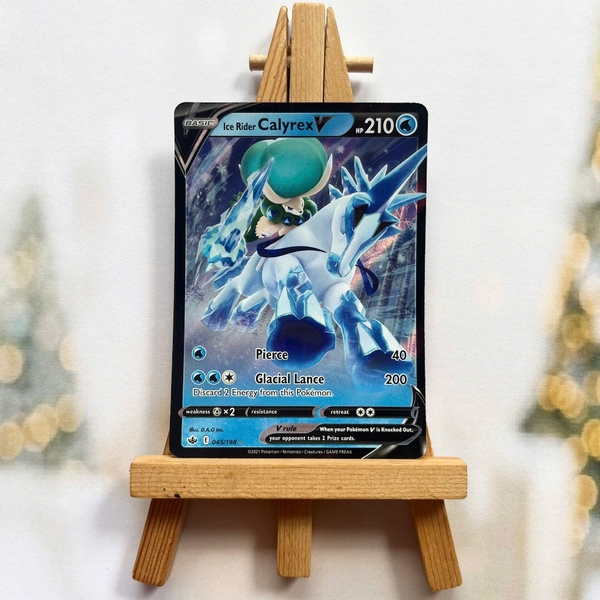 Thẻ hình Pokemon Ice Rider Calyrex V 045/198 - Lá bài lẻ Chilling Reign Ultra Rare tiếng Anh chính hãng