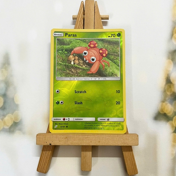 Thẻ hình Pokemon Paras 6/181 - Lá bài lẻ Sun & Moon Team Up Common Reverse Holo tiếng Anh chính hãng
