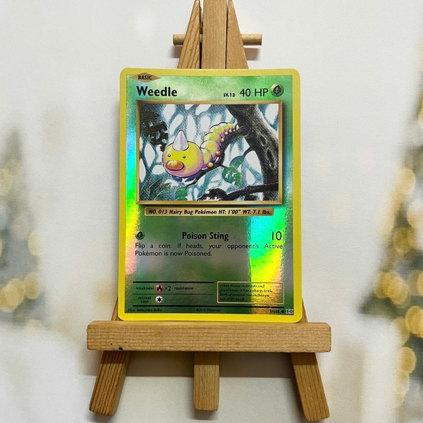 Thẻ hình Pokemon Weedle 5/108 - Lá bài lẻ XY Evolutions Common Reverse Holo tiếng Anh chính hãng