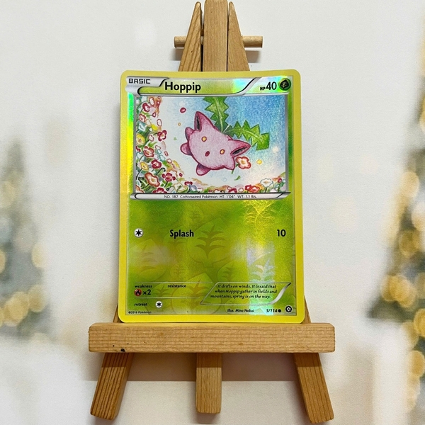 Thẻ hình Pokemon Hoppip 3/114 - Lá bài lẻ XY Steam Siege Common Reverse Holo tiếng Anh chính hãng