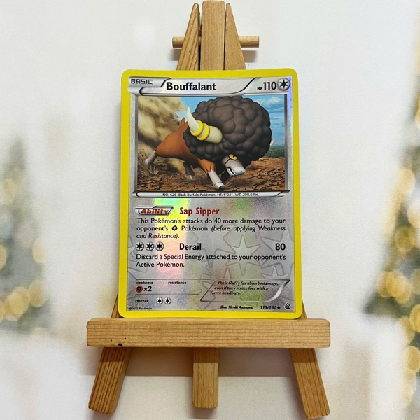 Thẻ hình Pokemon Bouffalant 119/160 - Lá bài lẻ XY Primal Clash Uncommon Reverse Holo tiếng Anh chính hãng