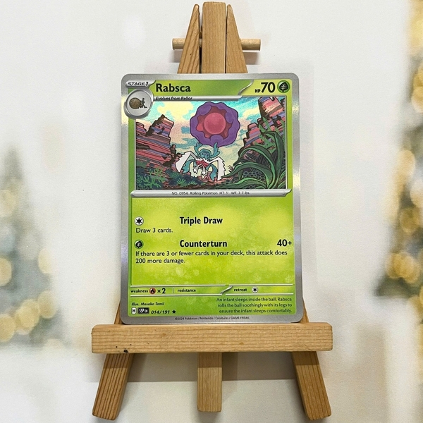 Thẻ hình Pokemon Rabsca 014/191 - Lá bài lẻ Surging Sparks Reverse Holo Rare tiếng Anh chính hãng ảnh 2