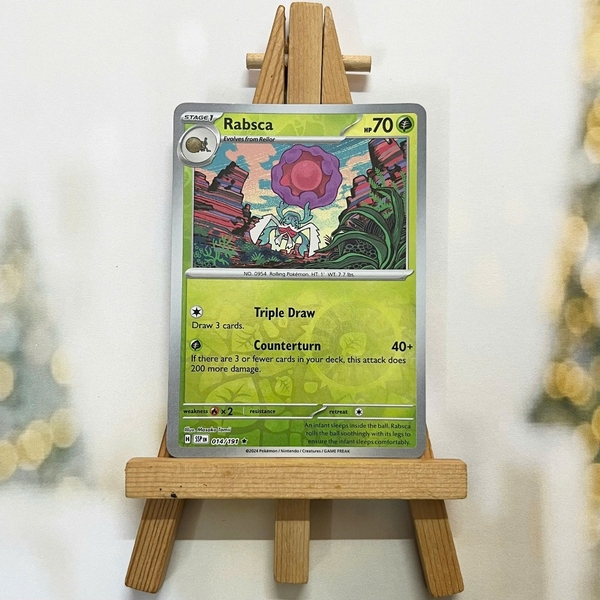 Thẻ hình Pokemon Rabsca 014/191 - Lá bài lẻ Surging Sparks Reverse Holo Rare tiếng Anh chính hãng ảnh 3