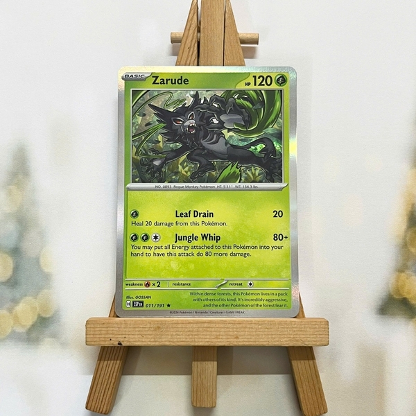 Thẻ hình Pokemon Zarude 011/191 - Lá bài lẻ Surging Sparks Reverse Holo Rare tiếng Anh chính hãng