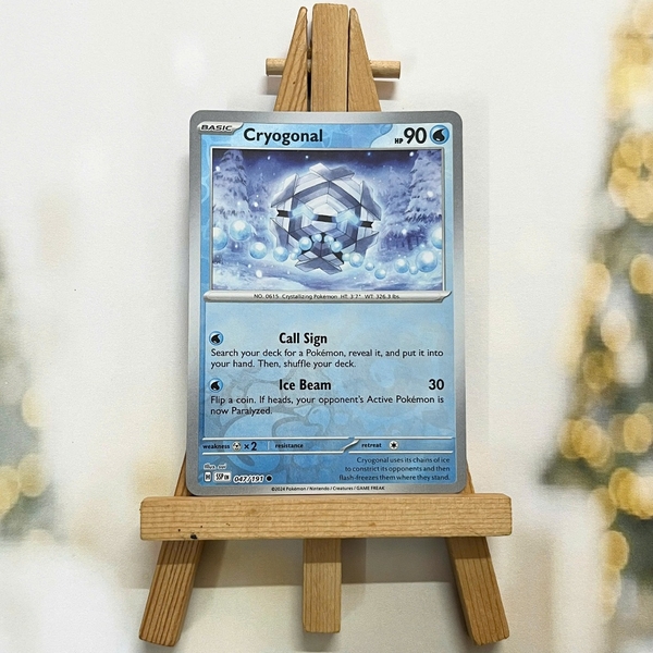 Thẻ hình Pokemon Cryogonal 047/191 - Lá bài lẻ Surging Sparks Common Reverse Holo tiếng Anh chính hãng