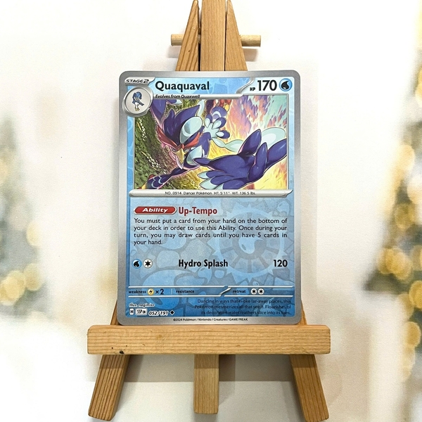 Thẻ hình Pokemon Quaquaval 052/191 - Lá bài lẻ Surging Sparks Uncommon Reverse Holo tiếng Anh chính hãng