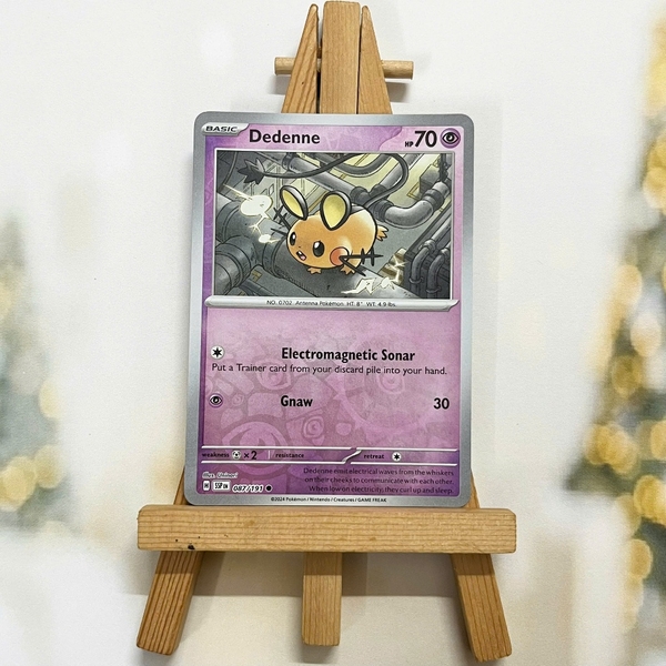 Thẻ hình Pokemon Dedenne 087/191 - Lá bài lẻ Surging Sparks Common Reverse Holo tiếng Anh chính hãng