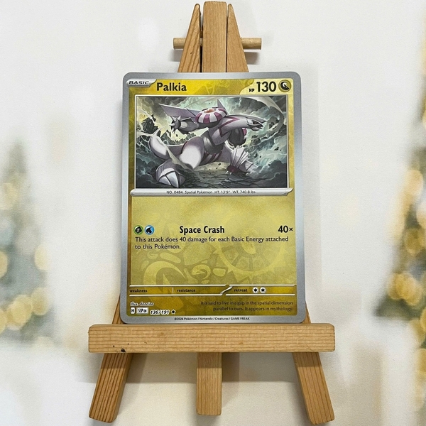 Thẻ hình Pokemon Palkia 136/191 - Lá bài lẻ Surging Sparks Rare Reverse Holo tiếng Anh chính hãng ảnh 2