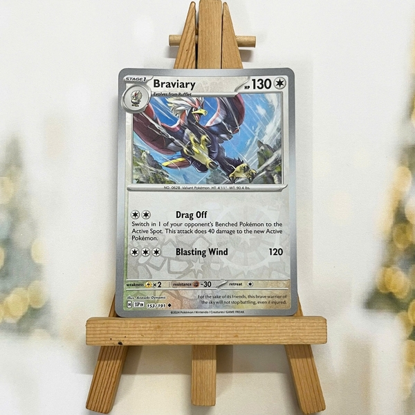 Thẻ hình Pokemon Braviary 153/191 - Lá bài lẻ Surging Sparks Uncommon Reverse Holo tiếng Anh chính hãng