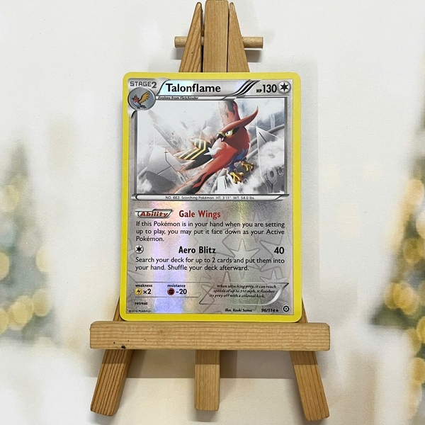 Thẻ hình Pokemon Talonflame 96/114 - Lá bài lẻ XY: Steam Siege Rare Reverse Holo tiếng Anh chính hãng
