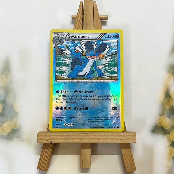 Thẻ hình Pokemon Swampert 35/160 - Lá bài lẻ XY: Primal Clash Rare Reverse Holo tiếng Anh chính hãng
