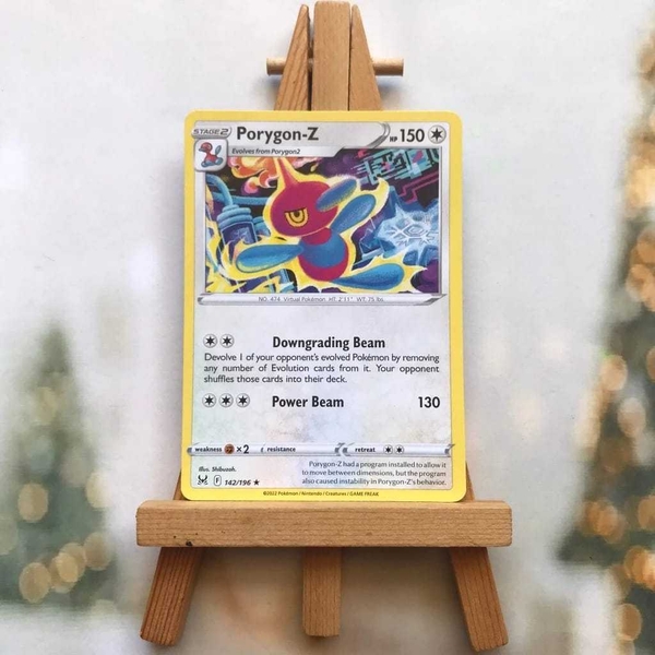 Thẻ hình Pokemon Porygon-Z 142/196 - Lá bài Lost Origin Rare Reverse Holo tiếng Anh ảnh 4