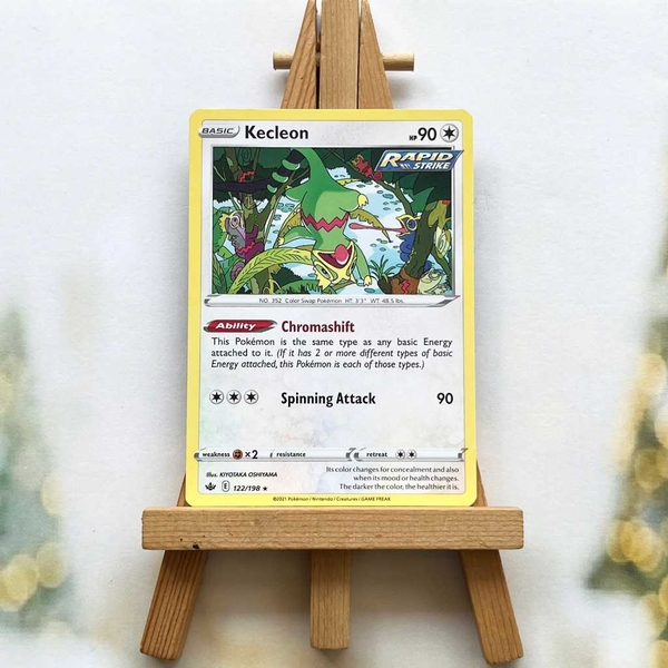 Thẻ hình Pokemon Kecleon 122/198 - Lá bài lẻ Chilling Reign Rare Reverse Holo tiếng Anh ảnh 4