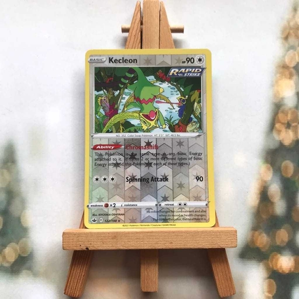 Thẻ hình Pokemon Kecleon 122/198 - Lá bài lẻ Chilling Reign Rare Reverse Holo tiếng Anh