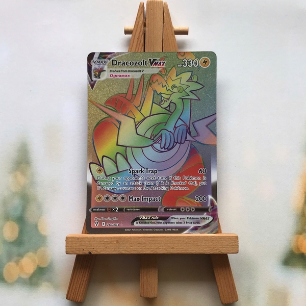 Thẻ hình Pokemon Dracozolt VMAX - Lá bài lẻ Evolving Skies Secrect Rare tiếng Anh chính hãng