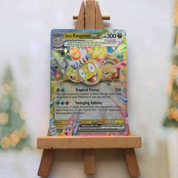 Thẻ hình Pokemon Alolan Exeggutor ex 133/191 - Lá bài lẻ Surging Sparks Ultra Rare tiếng Anh chính hãng