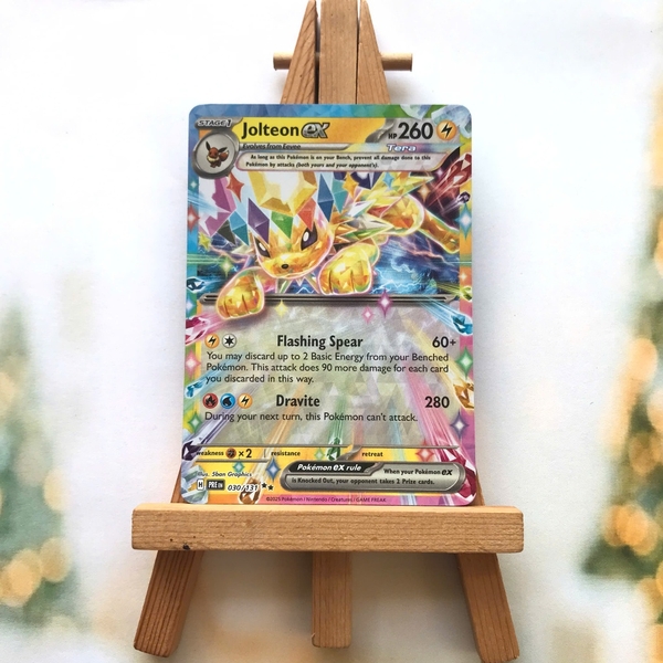 Thẻ hình Pokemon Jolteon ex 030/131 - Lá bài lẻ Prismatic Evolutions Ultra Rare tiếng Anh chính hãng