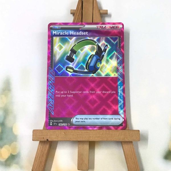 Thẻ hình Pokemon Miracle Headset 183/191 - Lá bài lẻ Surging Sparks Ace Spec Rare tiếng Anh chính hãng