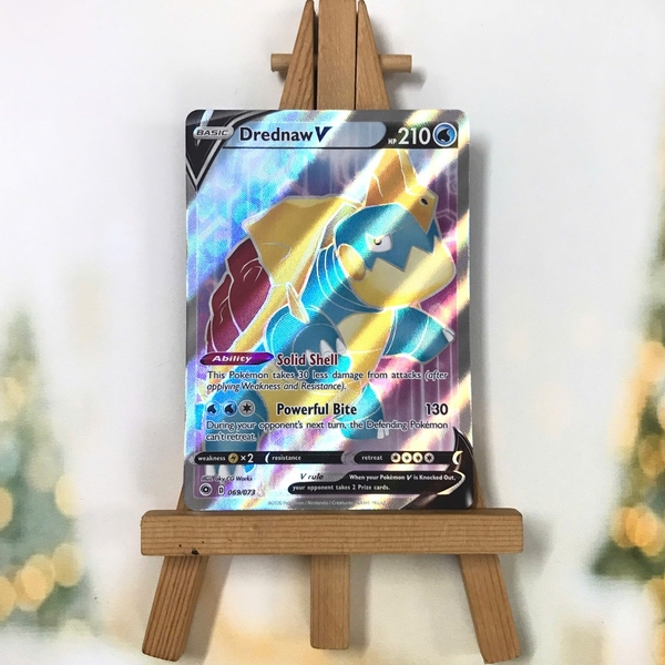 Thẻ hình Pokemon Drednaw V 069/073 - Lá bài lẻ Champion's Path Full Art Ultra Rare tiếng Anh chinh hãng