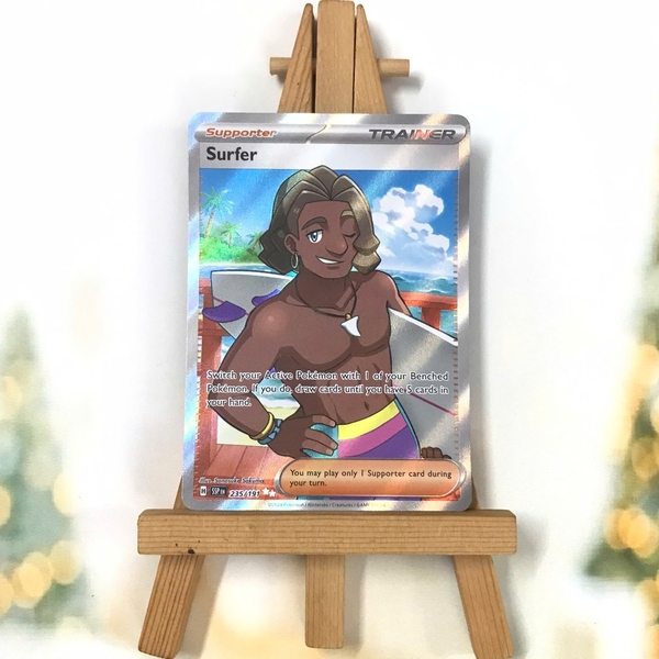 Thẻ hình Pokemon Surfer 235/191 - Lá bài lẻ Surging Sparks Full Rare tiếng Anh chính hãng