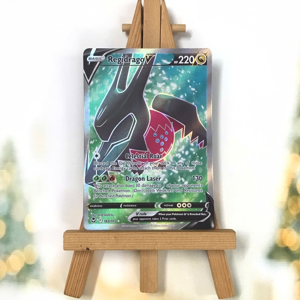 Thẻ hình Pokemon Regidrago V 183/195 - Lá bài lẻ Silver Tempest Full Art Ultra Rare tiếng Anh chính hãng