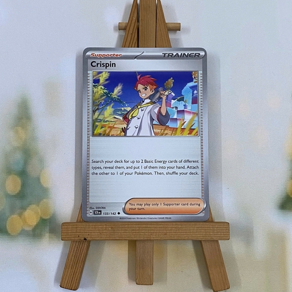 Thẻ hình Pokemon Crispin 133/142 - Lá bài Stellar Crown Uncommon Reverse Holo tiếng Anh chính hãng