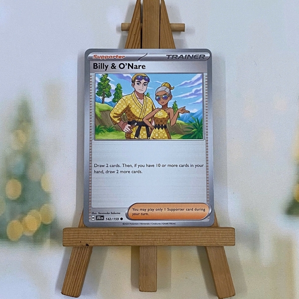 Thẻ hình Pokemon Billy & O'Nare 142/159 - Lá bài lẻ Journey Together Common Reverse Holo tiếng Anh chính hãng ảnh 2