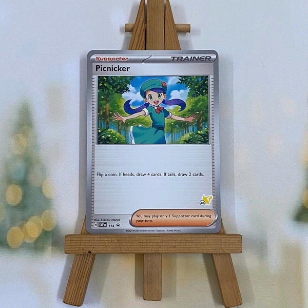 Thẻ hình Pokemon Picnicker SVP114 - Lá bài lẻ Scarlet & Violet Promo tiếng Anh chính hãng ảnh 3