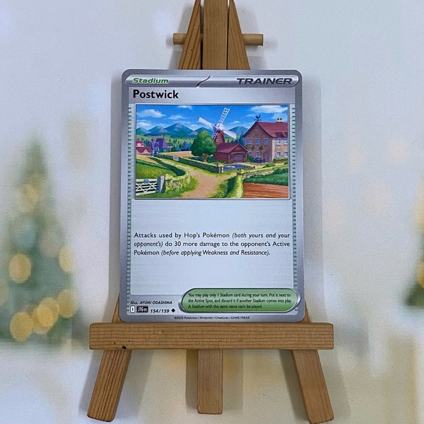 Thẻ hình Pokemon Postwick 154/159 - Lá bài lẻ Journey Together Uncommon Reverse Holo tiếng Anh chính hãng ảnh 2