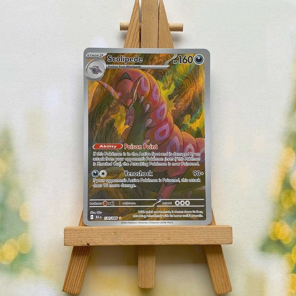 Thẻ hình Pokemon Scolipede 134/086 - Lá bài lẻ Black Bolt Illustration Rare tiếng Anh chính hãng