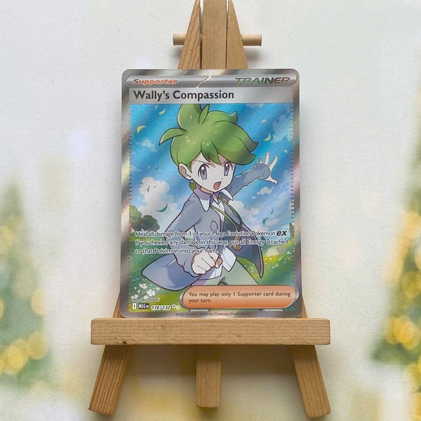 Thẻ hình Pokemon Wally's Compassion 176/132 - Lá bài lẻ Mega Evolution Full Art Ultra Rare tiếng Anh chính hãng
