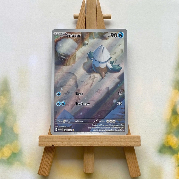 Thẻ hình Pokemon Snover 140/132 - Lá bài lẻ Mega Evolution Illustration Rare tiếng Anh chính hãng