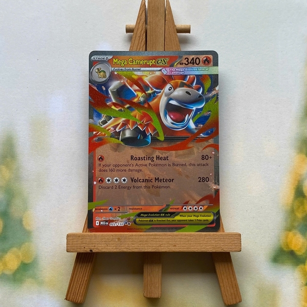 Thẻ hình Pokemon Mega Camerupt ex 022/132 - Lá bài lẻ Mega Evolution Ultra Rare tiếng Anh chính hãng