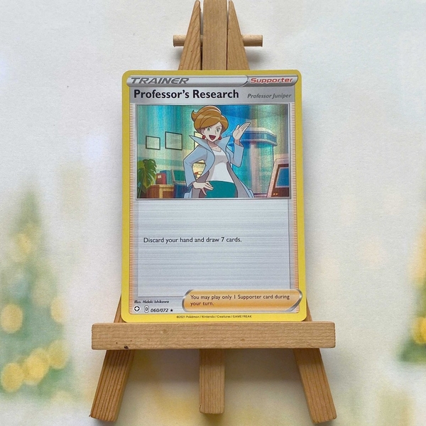 Thẻ hình Pokemon Professor's Research Juniper 060/072 - Lá bài lẻ Shining Fates Cosmos Holo Promo tiếng Anh chính hãng ảnh 2
