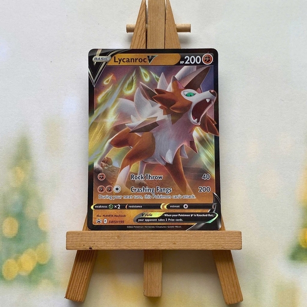 Thẻ hình Pokemon Lycanroc V SWSH199 - Lá bài lẻ Sword & Shield Promo tiếng Anh chính hãng