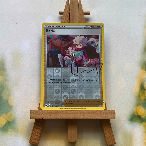 Thẻ hình Pokemon Bede 124/159 - Lá bài lẻ Crown Zenith Signature Rare Reverse Holo tiếng Anh chính hãng
