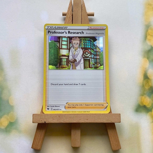 Thẻ hình Pokemon Professor's Research Magnolia 062/073 - Lá bài lẻ Champion's Path Rare Reverse Holo tiếng Anh chính hãng