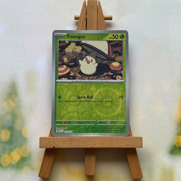 Thẻ hình Pokemon Foongus 010/159 - Lá bài lẻ Journey Together Common Reverse Holo tiếng Anh chính hãng
