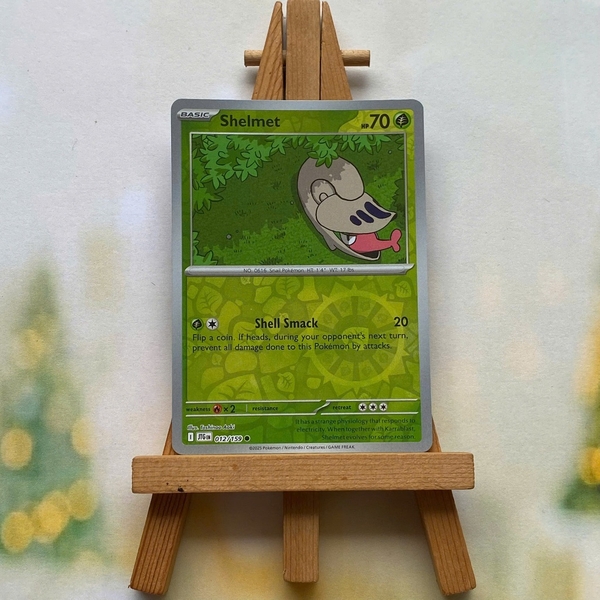 Thẻ hình Pokemon Shelmet 012/159 - Lá bài lẻ Journey Together Common Reverse Holo tiếng Anh chính hãng