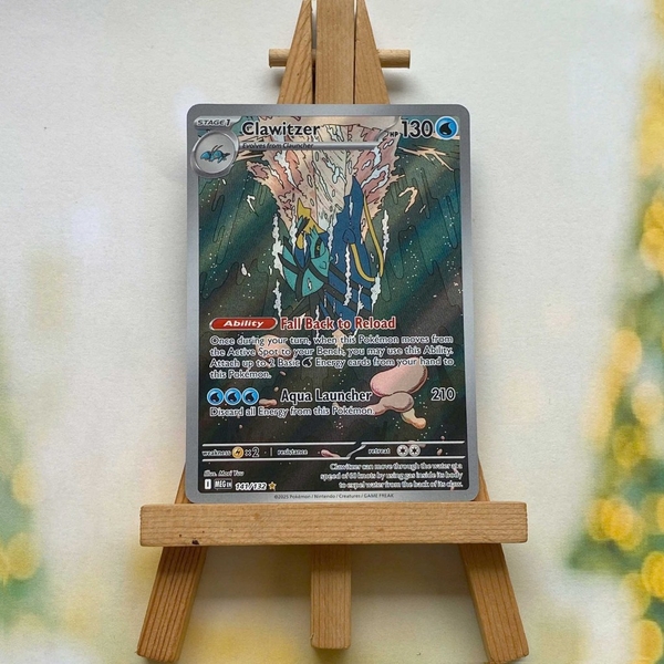 Thẻ hình Pokemon Clawitzer 141/132 - Lá bài lẻ Mega Evolution Illustration Rare tiếng Anh chính hãng