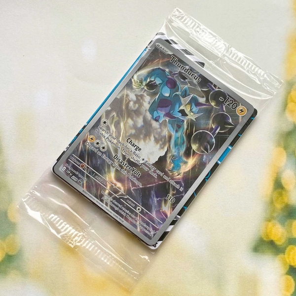 Thẻ hình Pokemon Thundurus SVP209 (SEAL) - Lá bài lẻ Scarlet Violet Promo tiếng Anh chính hãng ảnh 3